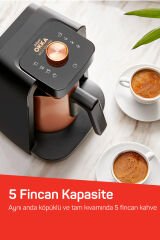 OK0020 Okka Rich Spin Pro Türk Kahvesi Makinesi 5 Fincan, 8 Farklı Mod, Taşma Önleyici Sistem, Bakır