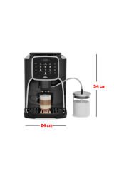 OK0028 Okka Espresso Pro M Tam Otomatik Espresso Makinesi, 11 Sıcak ve Soğuk İçecek, Krom