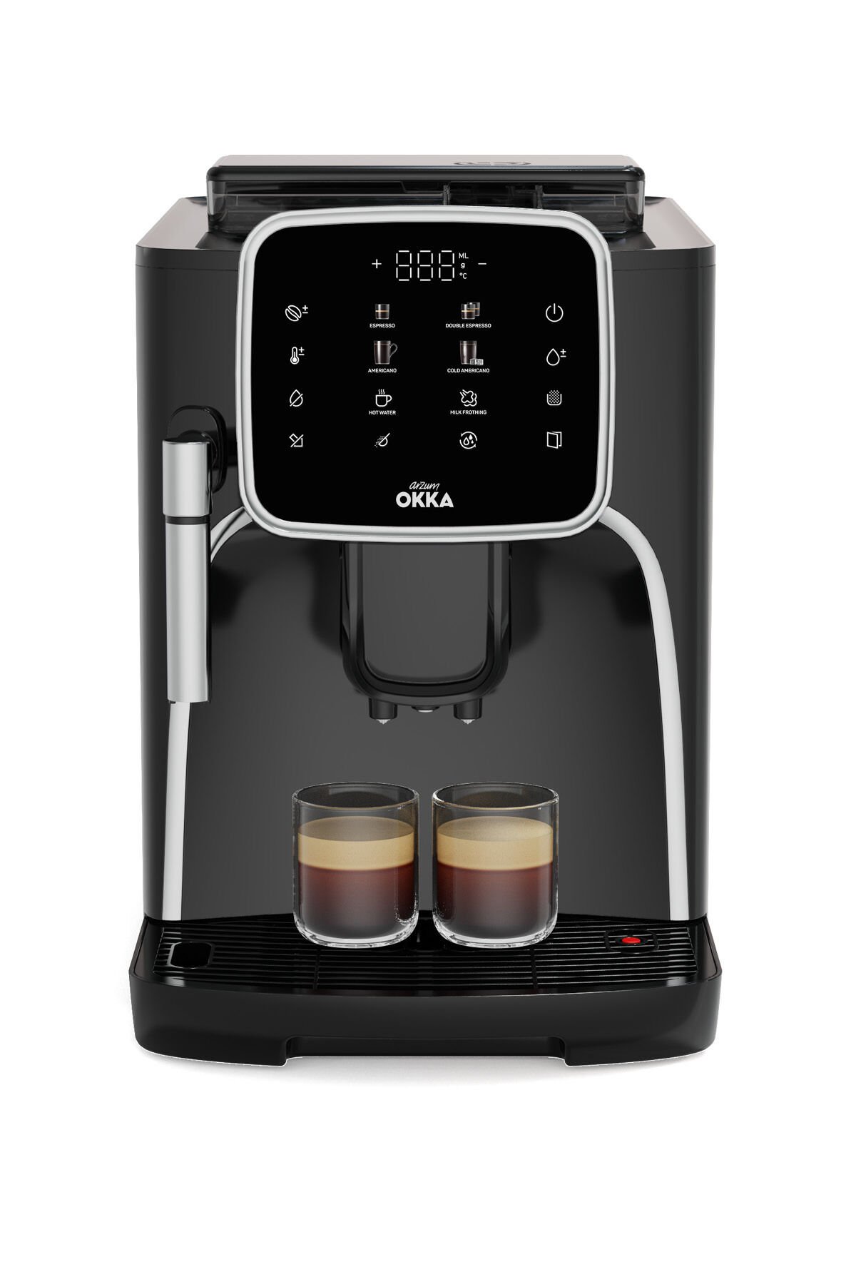 Okka Espresso Pro Tam Otomatik Espresso Makinesi Krom - OK0030-05