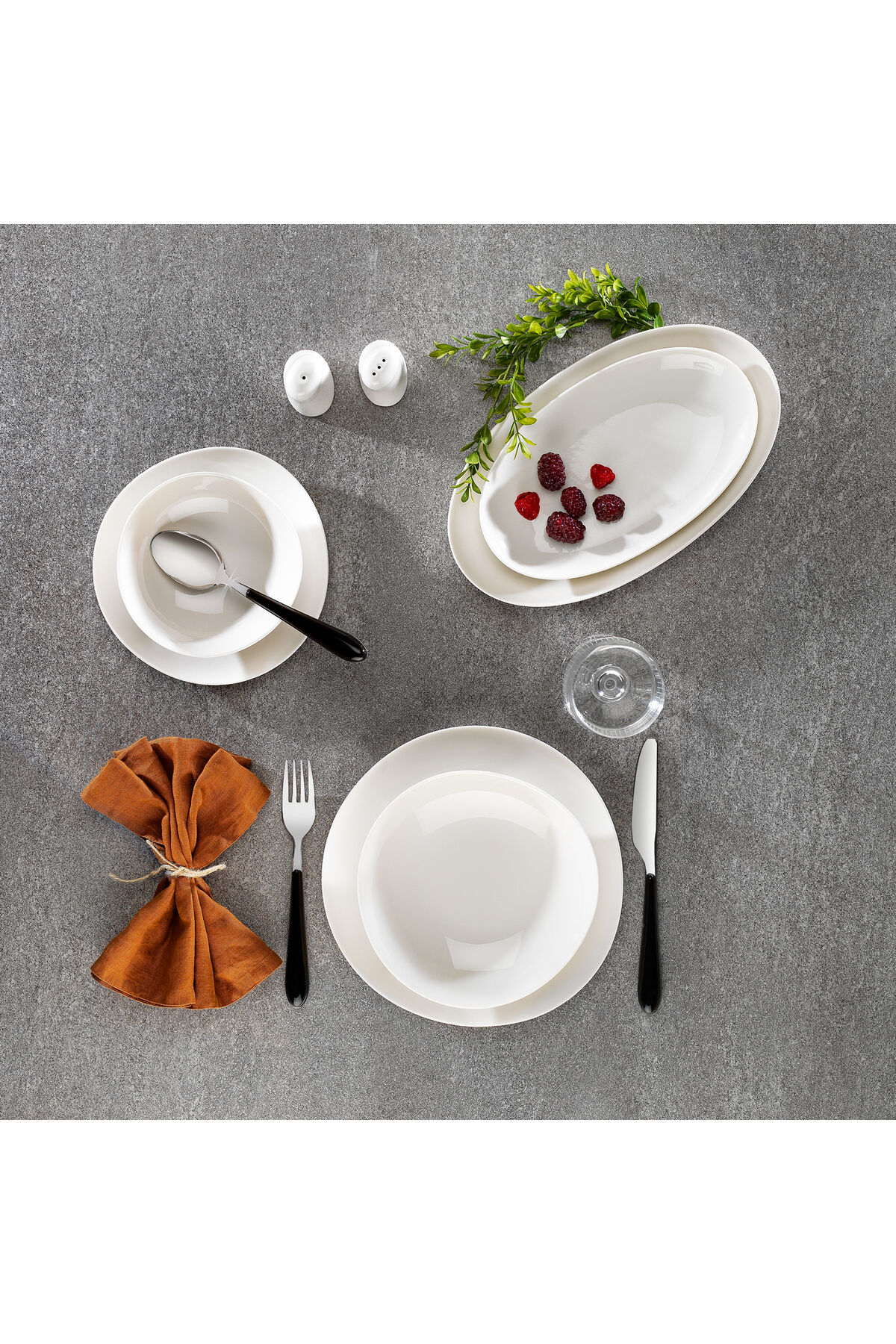 Ella Yemek Takımı 56 Parça-Beyaz