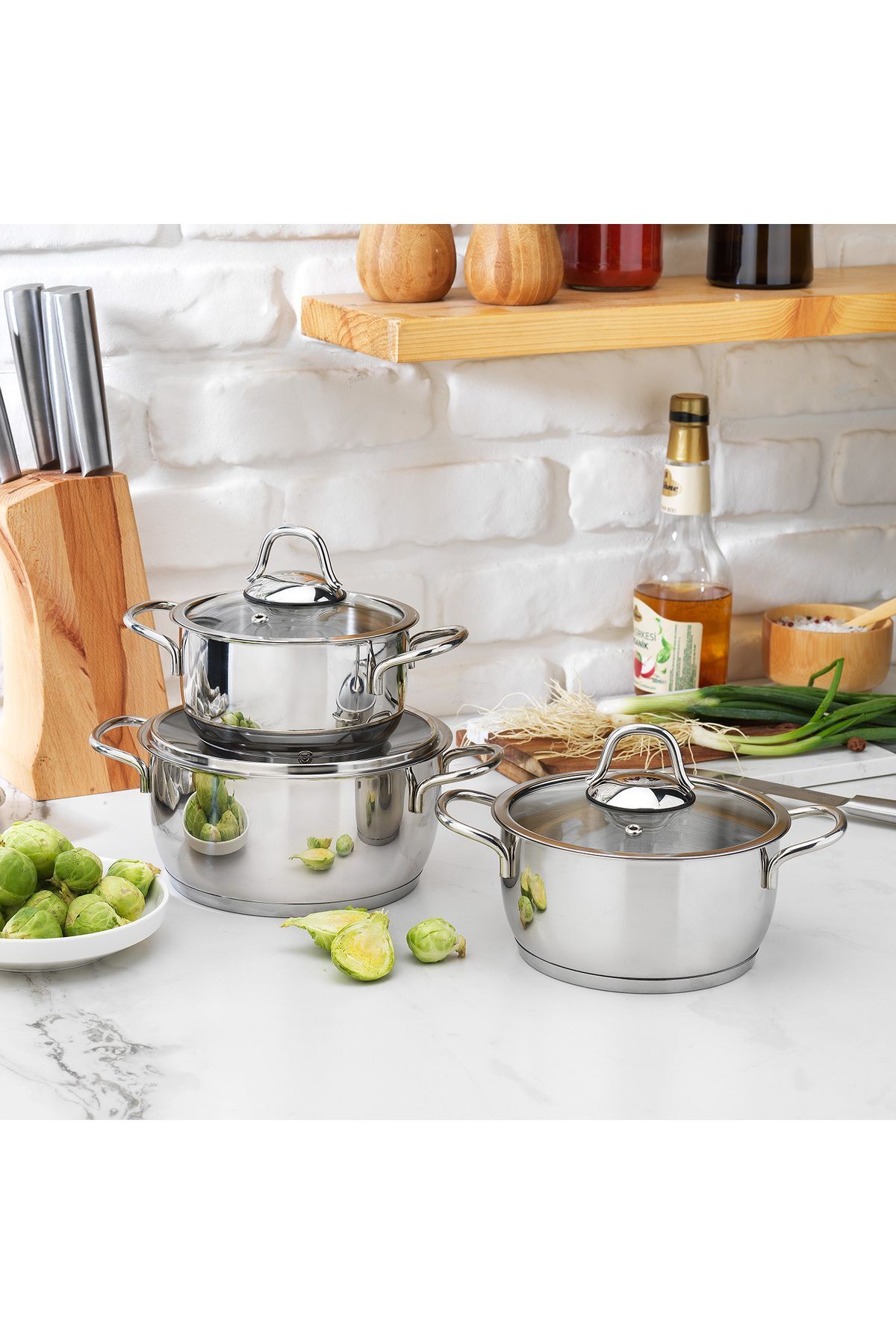 Schafer Eva 6 Parça Çelik Tencere Seti