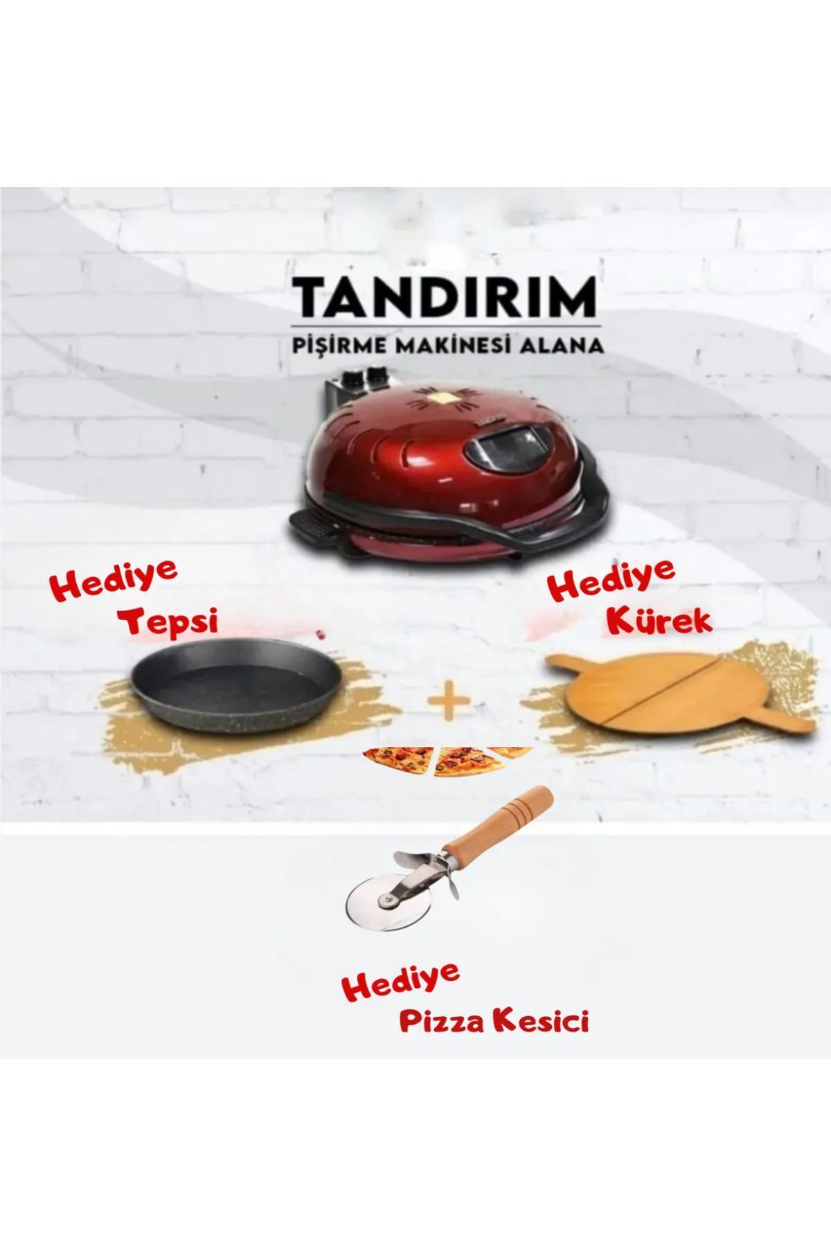 Çok Amaçlı Pişirme Makinesi (TEPSİ - KESİCİ - KÜREK HEDİYE)